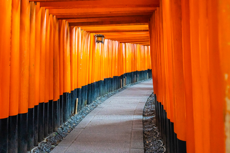 Beautiful fushimi inari shrine temple in Kyoto Japanのeditorial素材