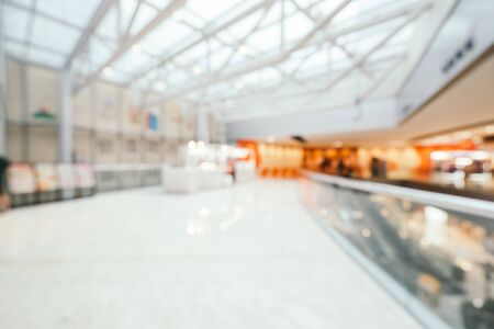 Abstract blur and defocused shopping mall of department store interior for backgroundの写真素材
