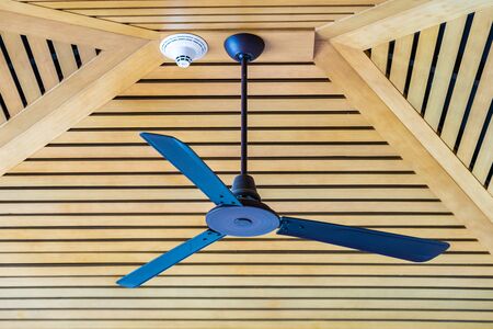 Electric ceiling fan decoration interior of roomの写真素材