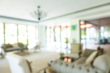 Abstract blur and defocused hotel lobby and hall interiorの写真素材