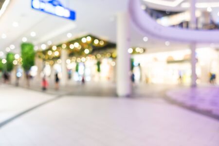 Abstract blur and defocused shopping mall and retail interior of department storeの写真素材