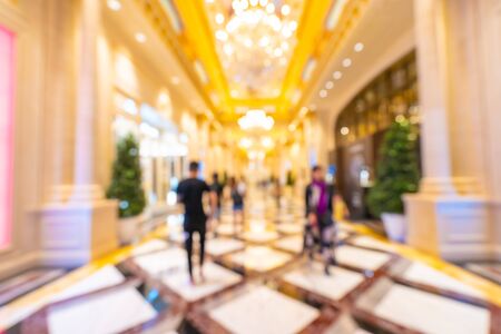 Abstract blur and defocused shopping mall of department store interior for backgroundの写真素材