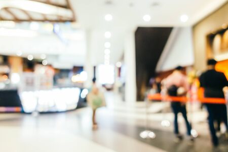 Abstract blur and defocused shopping mall of department store interior for backgroundの写真素材