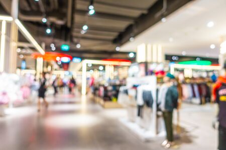 Abstract blur and defocus beautiful luxury shopping mall and retail of department store interior for backgroundの写真素材