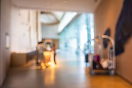 Abstract blur and defocus restaurant and coffee shop cafe interior for backgroundの写真素材