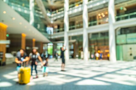 Abstract blur and defocused shopping mall of department store interior for backgroundの写真素材