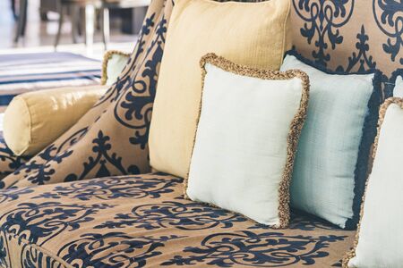 Pillow on sofa decoration in living room interior area