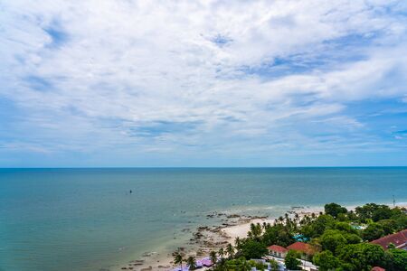 Beautiful landscape and cityscape in hua hin city around sea ocean bay in Thailand