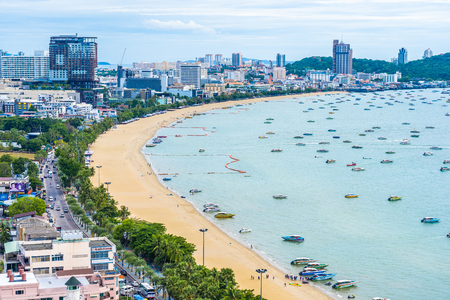 Pattaya Thailand - 26 July 2019 Beautiful landscape and cityscape of pattaya city in Thailandのeditorial素材