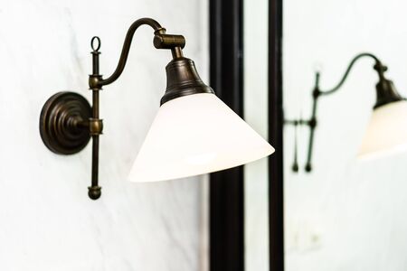 Beautiful vintage light lamp decoration interior of roomの写真素材
