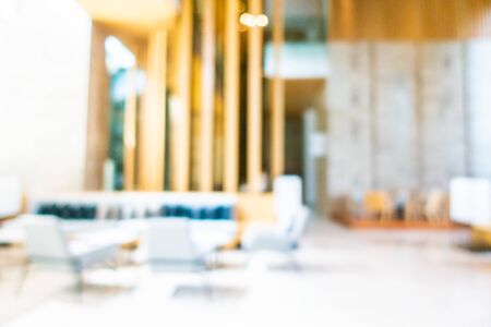 Abstract blur and defocus lobby decoration in hotelの写真素材