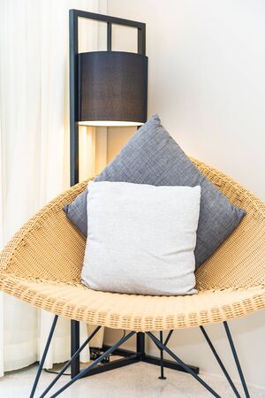 Pillow on sofa chair decoration interior of roomの写真素材