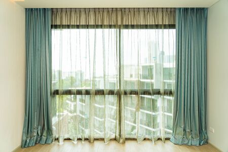 Beautiful window and curtain decoration interior of room