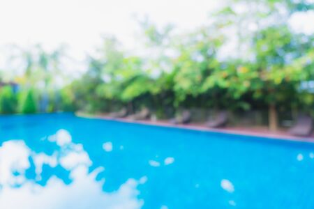Abstract blur outdoor swimming pool in hotel resortの写真素材