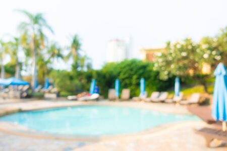 Abstract blur outdoor swimming poolの写真素材