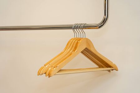 Empty Clothes hanger decoration interior of roomの写真素材