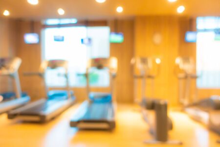 Abstract blur gym interior with fitness equipmentの写真素材