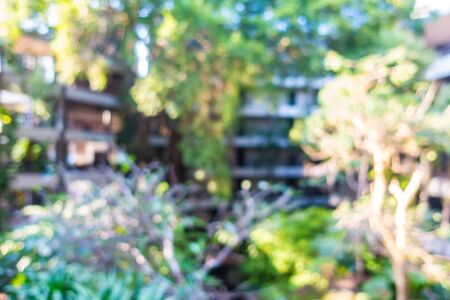 Abstract blur exterior hotel and resort for backgroundの写真素材