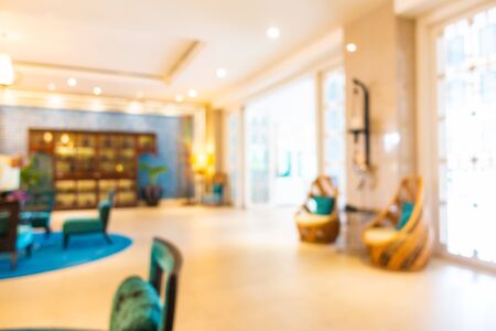 Abstract blur hotel lobby interior room for backgroundの写真素材
