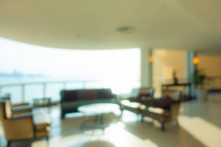 Abstract blur hotel lobby interior room for backgroundの写真素材