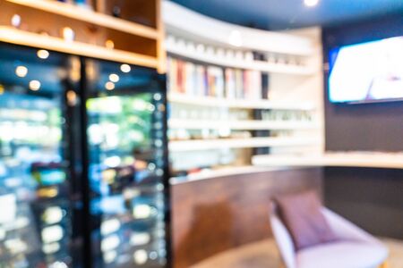 Abstract blur interior of restaurant and coffee shop cafe for backgroundの写真素材