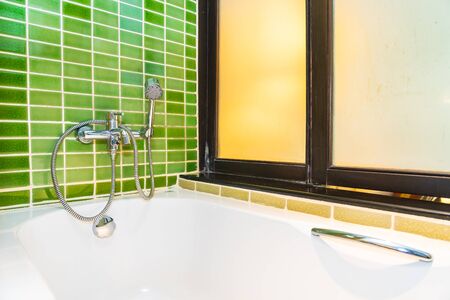 Water facuet decoration interior of bathroom and toiletの写真素材