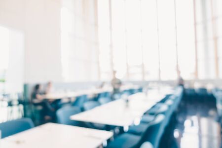 Abstract blur coffee shop and restaurant interior room for backgroundの写真素材