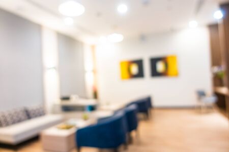 Abstract blur hotel lobby interior room