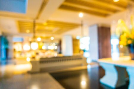 Abstract blur hotel lobby interior for backgroundの写真素材
