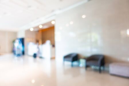 Abstract blur hotel lobby interior room for backgroundの写真素材