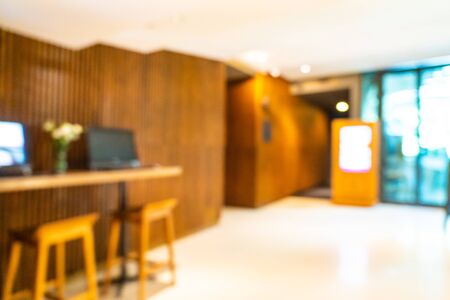 Abstract blur hotel lobby interior room for backgroundの写真素材