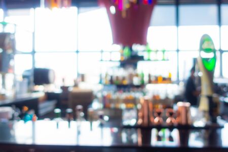 Abstract blur restaurant and coffee shop cafe for backgroundの写真素材