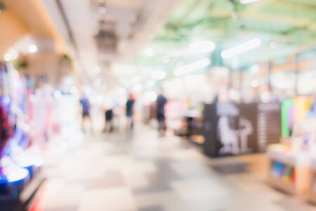 Abstract blur and defocus shopping mall in department store interiorの写真素材
