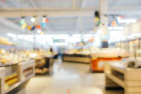 Abstract blur and defocus shopping mall in department store interior for backgroundの写真素材