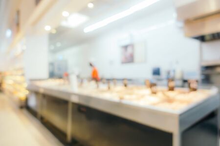 Abstract blur and defocus shopping mall in department store interior for backgroundの写真素材