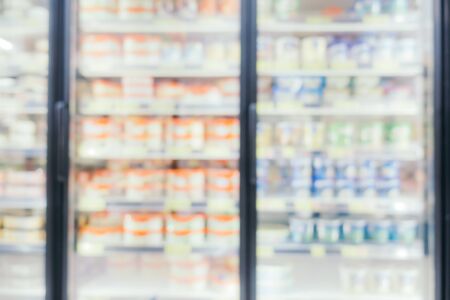 Abstract blur and defocus shopping mall in department store interior for backgroundの写真素材