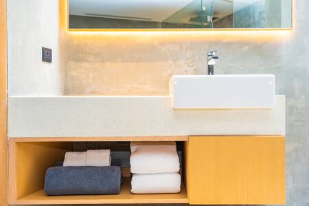 Faucet water and white sink decoration interior bathroom