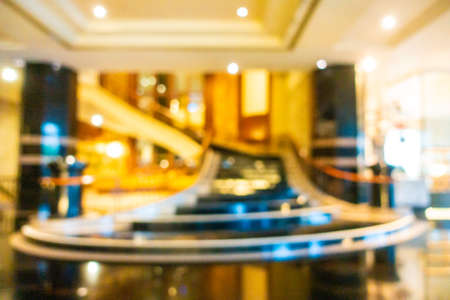Abstract blur luxury hotel lobby interior for backgroundの写真素材