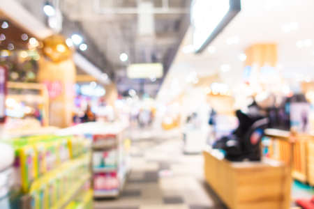 Abstract blur shopping mall and retail in department store for backgroundの写真素材