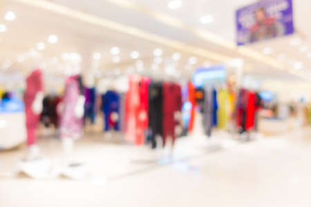 Abstract blur and defocus luxury shopping mall and retail of department store interior for...