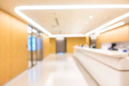 Abstract blur and defocused hospital and clinic interior for patient person for backgroundの写真素材