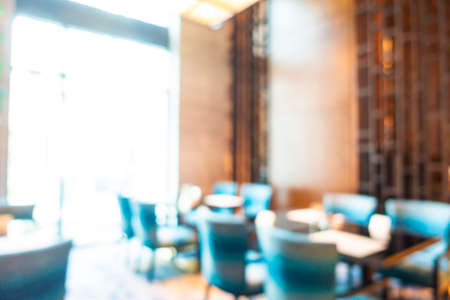 Abstract blur and defocus hotel lobby bar and restaurant interior for backgroundの写真素材
