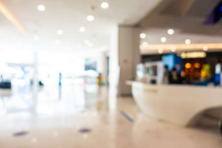 Abstract blur and defocused shopping mall retail in department store interior for background