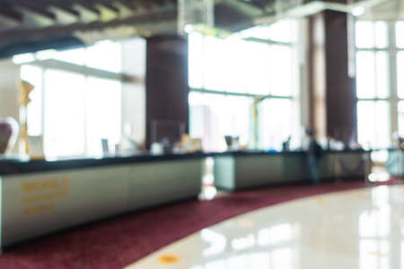 Abstract blur defocus hotel lobby interior for backgroundの写真素材