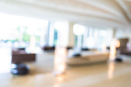 Abstract blur hotel and lobby interior for backgroundの写真素材