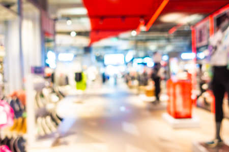 Abstract blur shopping mall and retail in department store for backgroundの写真素材