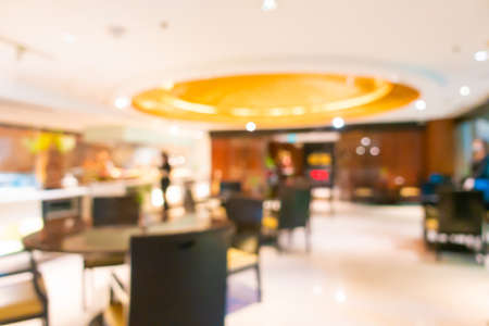 Abstract blur restaurant bar and coffee shop cafe interior for background