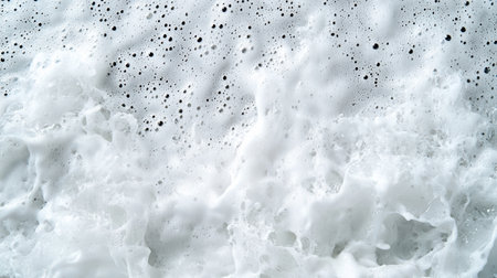A Turbulent water creates dynamic scene with frothy waves and bubblesの素材