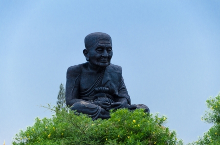Black Holy Buddha at Wat Huay Mongkolの写真素材