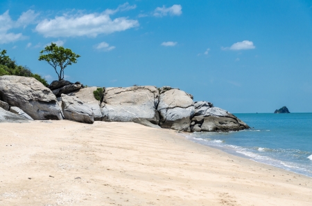 Rock on the beach so beautiful in Khao Taoの写真素材